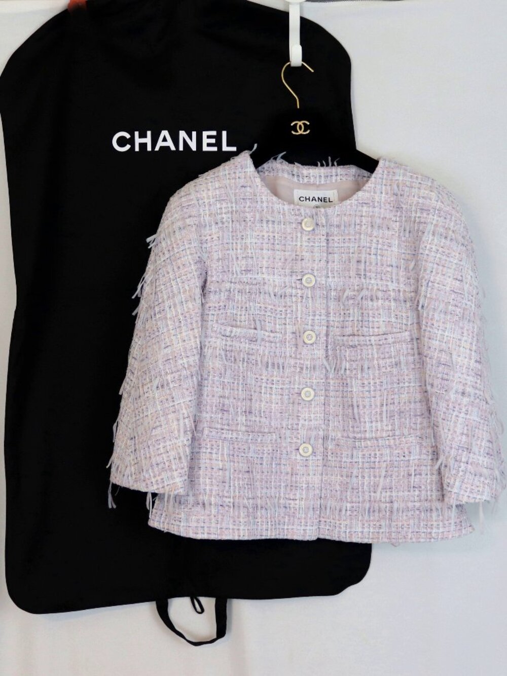 Chanel Size 40 Blazer Jacket Fantasy Tweed